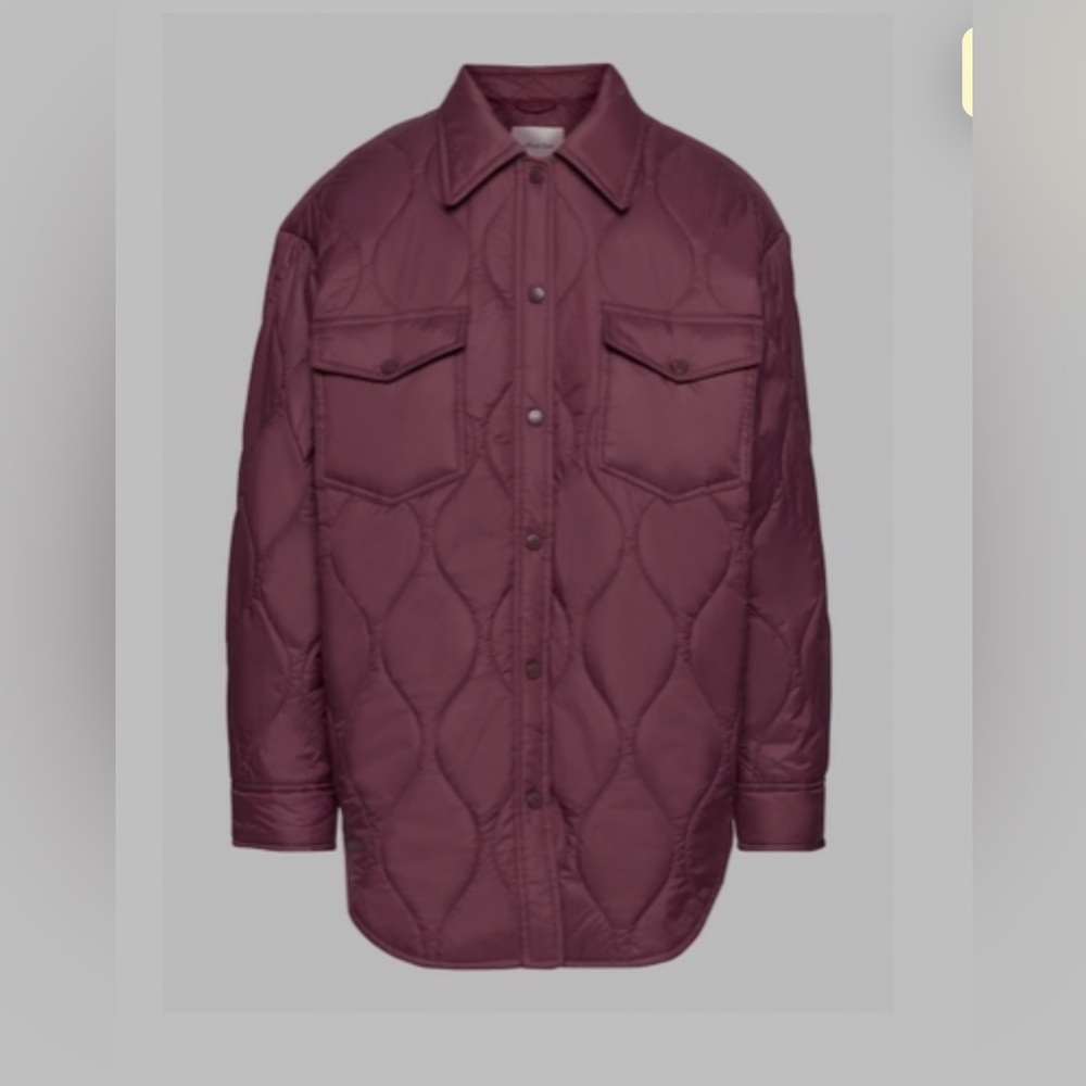 Wilfred Free Maroon Quilted Jacket